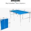 61uft3jdKSL._AC_SX425_.jpg EastPoint Sports Penn Space Saver Table Tennis Table Fully Assembled IndoorOutdoor Portable Table with Net 2 Ping Pong Paddles and 4 Balls