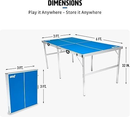 61uft3jdKSL._AC_SX425_.jpg EastPoint Sports Penn Space Saver Table Tennis Table Fully Assembled IndoorOutdoor Portable Table with Net 2 Ping Pong Paddles and 4 Balls